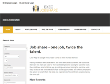 Tablet Screenshot of execjobshare.com